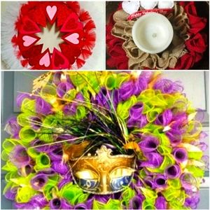 Valentines Burlap Centerpiece - Only